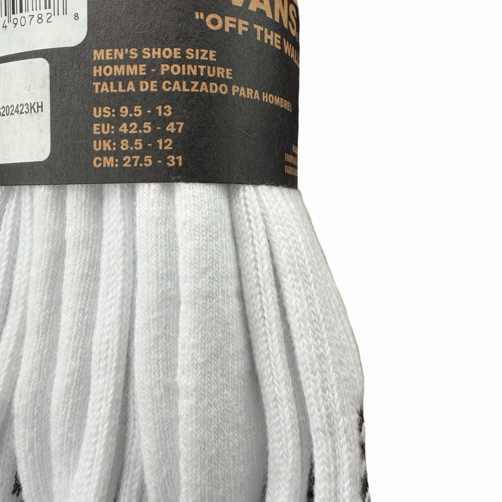 Vans Classic Crew Socks 3-Pack Unisex US Men's Size 9.5-13 Off The Wall NWT - Picture 4 of 4